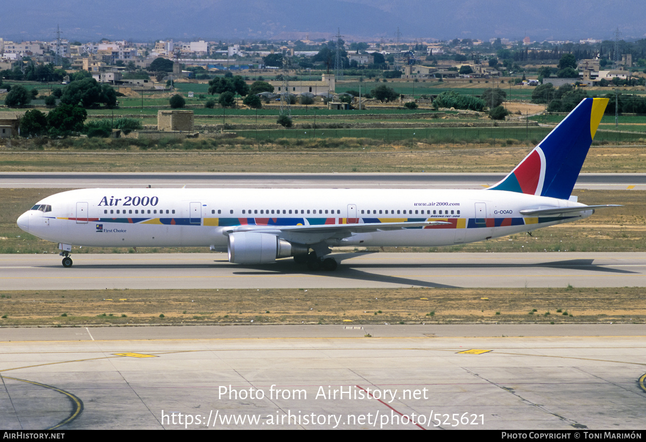 Aircraft Photo of G-OOAO | Boeing 767-39H/ER | Air 2000 | AirHistory.net #525621