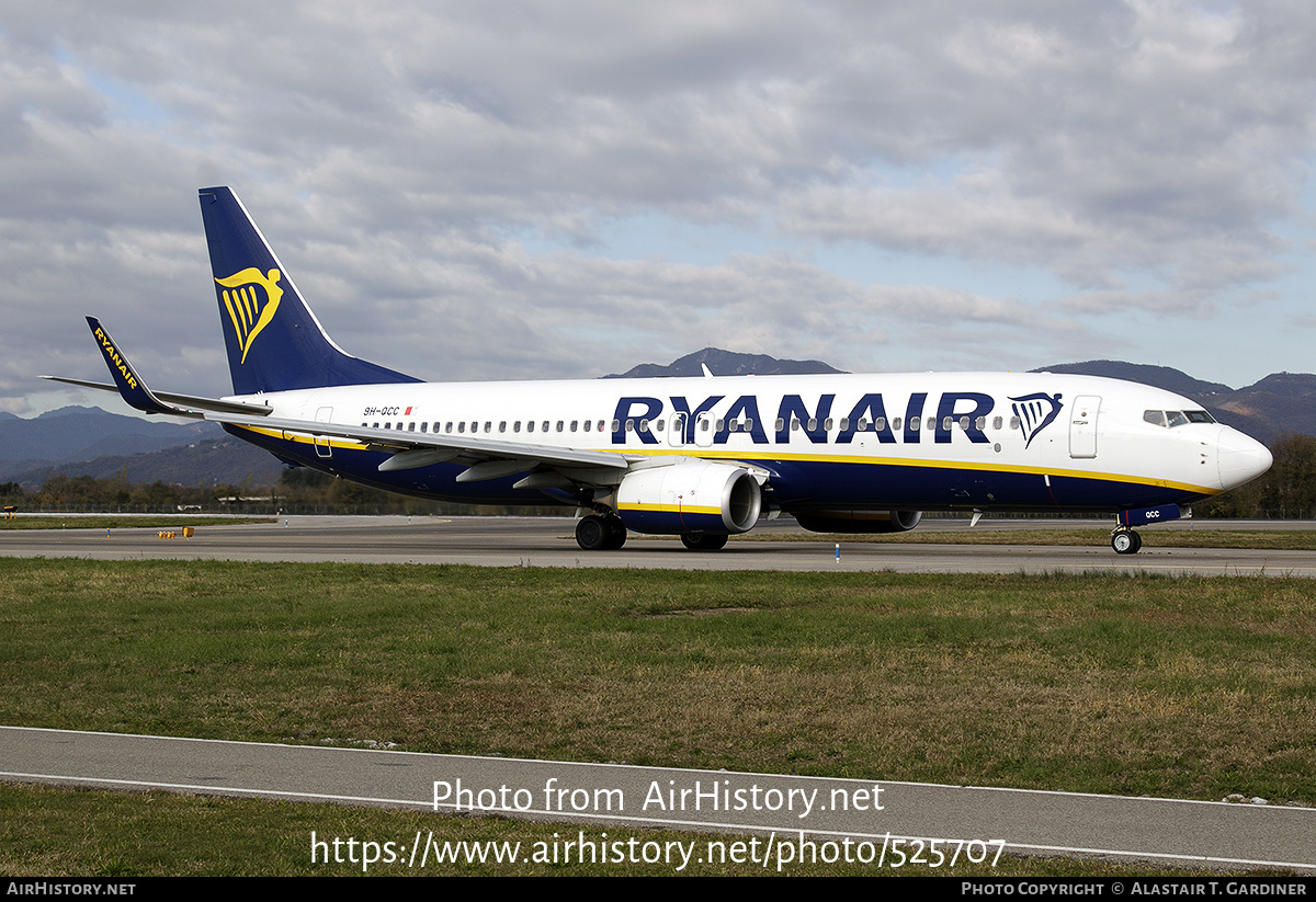 Aircraft Photo of 9H-QCC | Boeing 737-8AS | Ryanair | AirHistory.net #525707