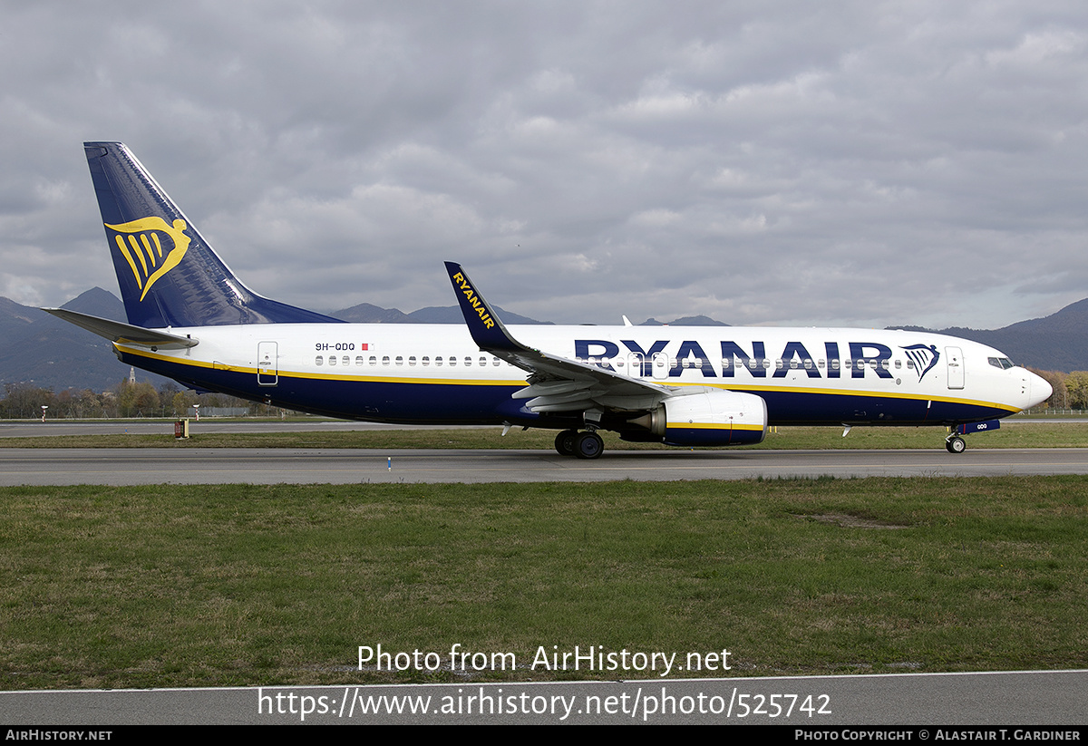 Aircraft Photo of 9H-QDQ | Boeing 737-800 | Ryanair | AirHistory.net #525742