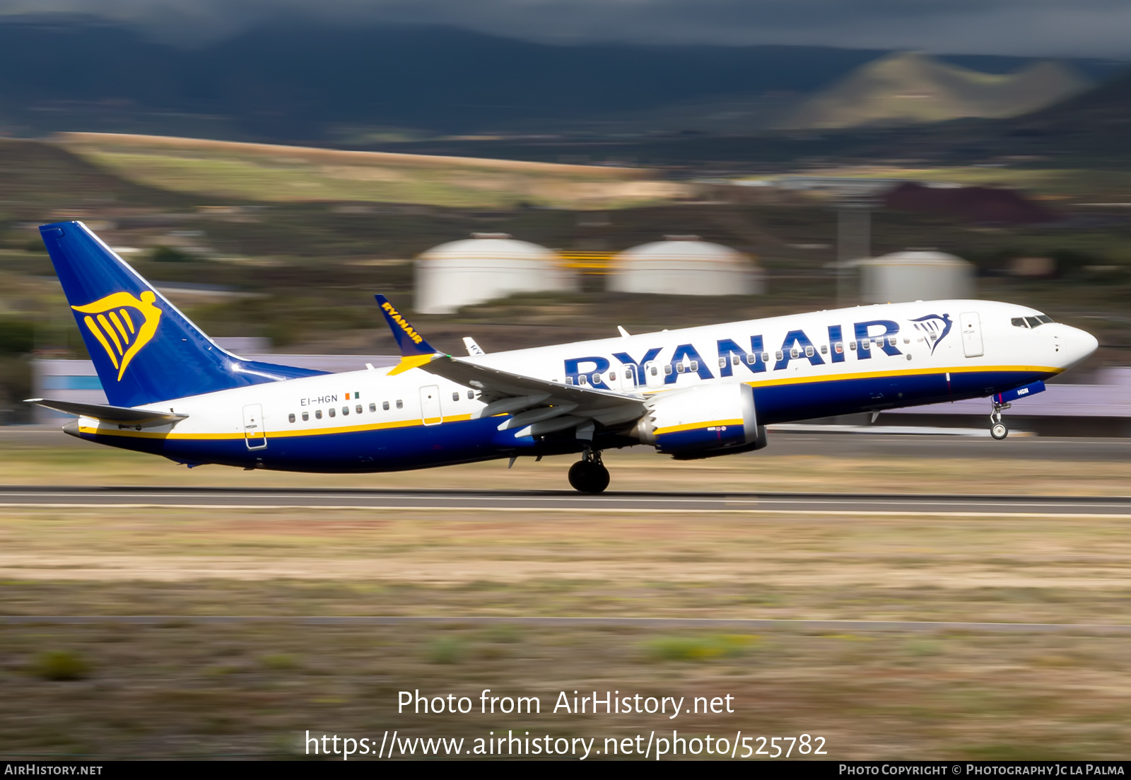 Aircraft Photo of EI-HGN | Boeing 737-8200 Max 200 | Ryanair | AirHistory.net #525782