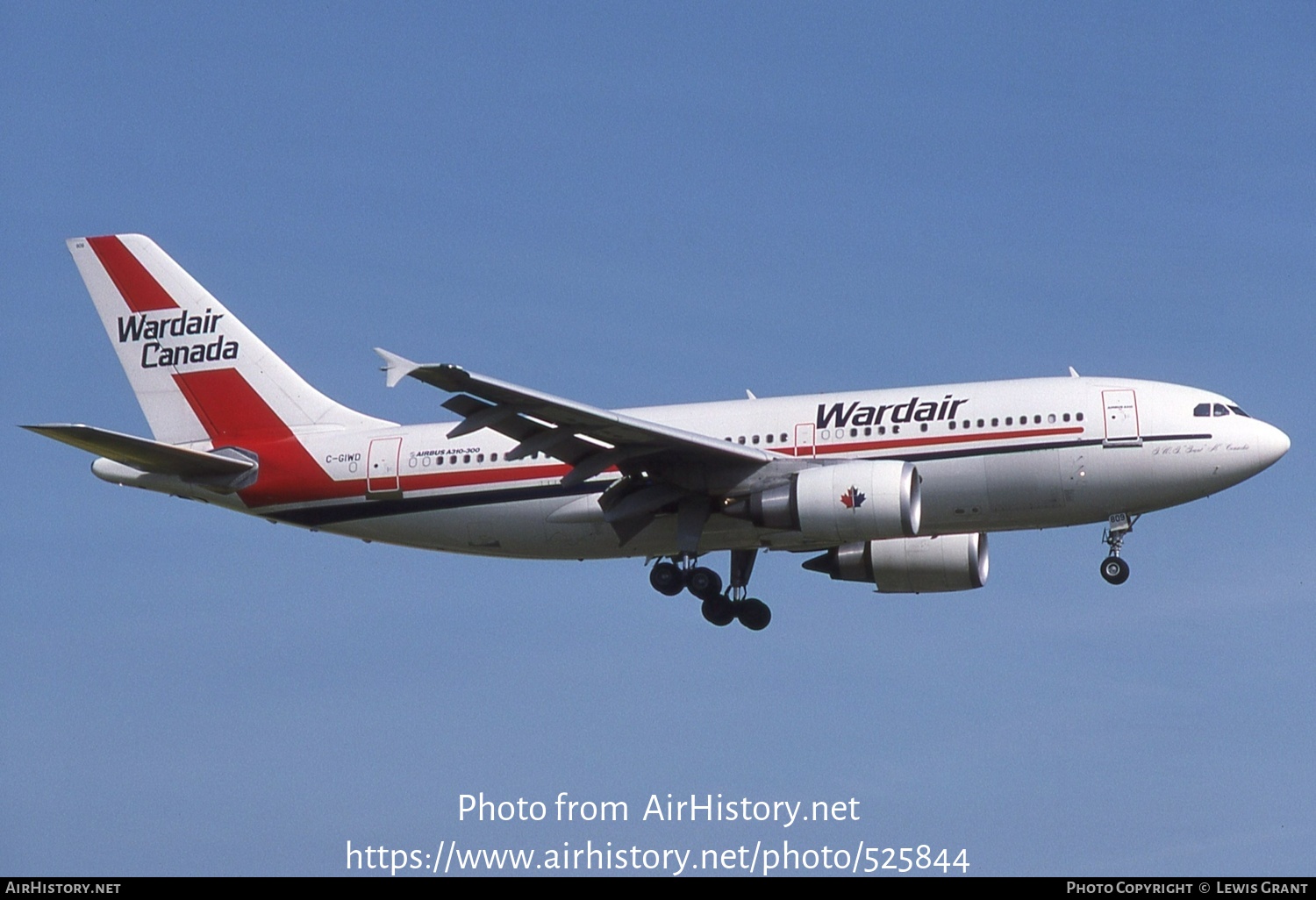 Aircraft Photo of C-GIWD | Airbus A310-304 | Wardair Canada | AirHistory.net #525844