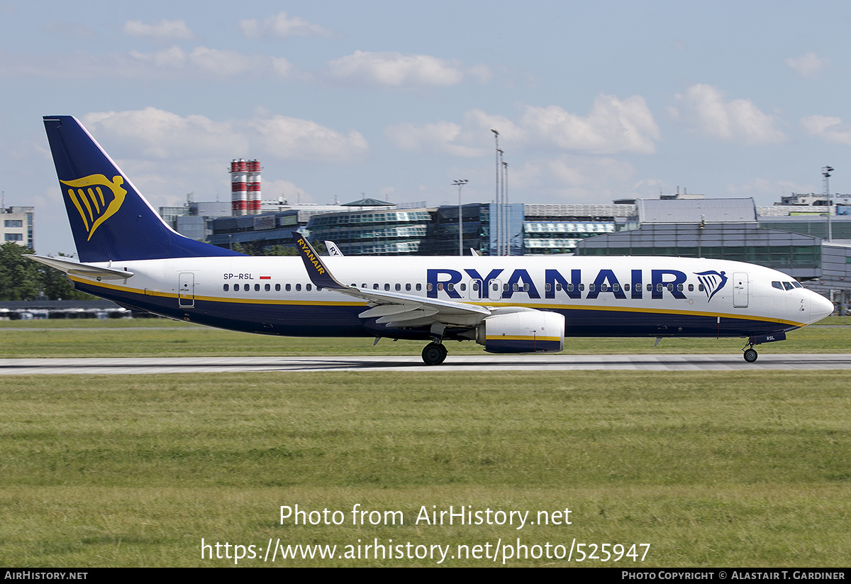 Aircraft Photo of SP-RSL | Boeing 737-800 | Ryanair | AirHistory.net #525947