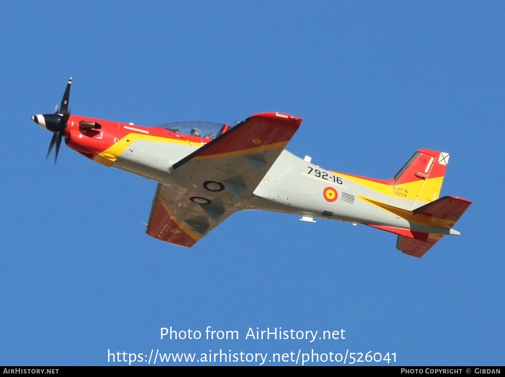 Aircraft Photo of E.27-16 / 10254 | Pilatus PC-21 | Spain - Air Force | AirHistory.net #526041