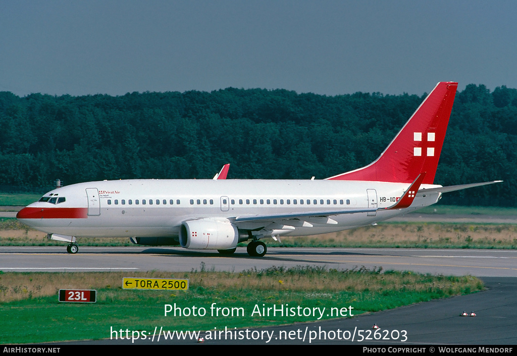 Aircraft Photo of HB-IIQ | Boeing 737-7CN BBJ | PrivatAir | AirHistory.net #526203