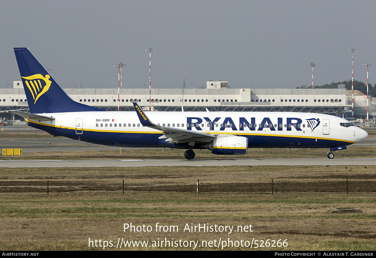 Aircraft Photo of 9H-QBR | Boeing 737-8AS | Ryanair | AirHistory.net #526266