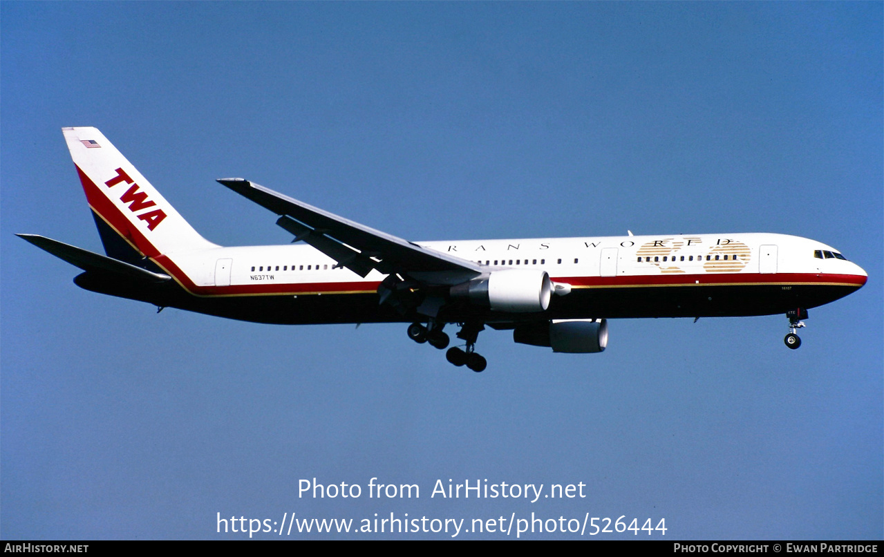 Aircraft Photo of N637TW | Boeing 767-33A/ER | Trans World Airlines - TWA | AirHistory.net #526444