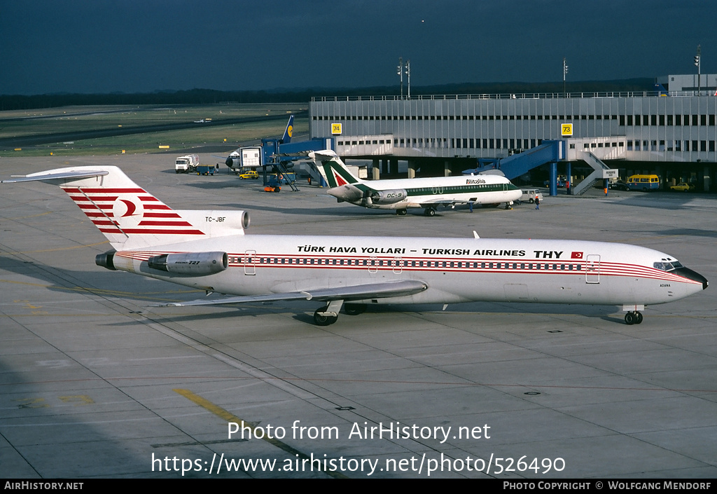 Aircraft Photo of TC-JBF | Boeing 727-2F2/Adv | THY Türk Hava Yolları - Turkish Airlines | AirHistory.net #526490