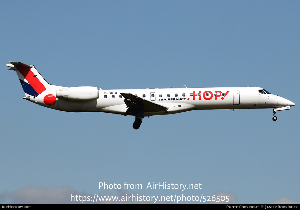 Aircraft Photo of F-GRGE | Embraer ERJ-145EP (EMB-145EP) | Hop! | AirHistory.net #526505