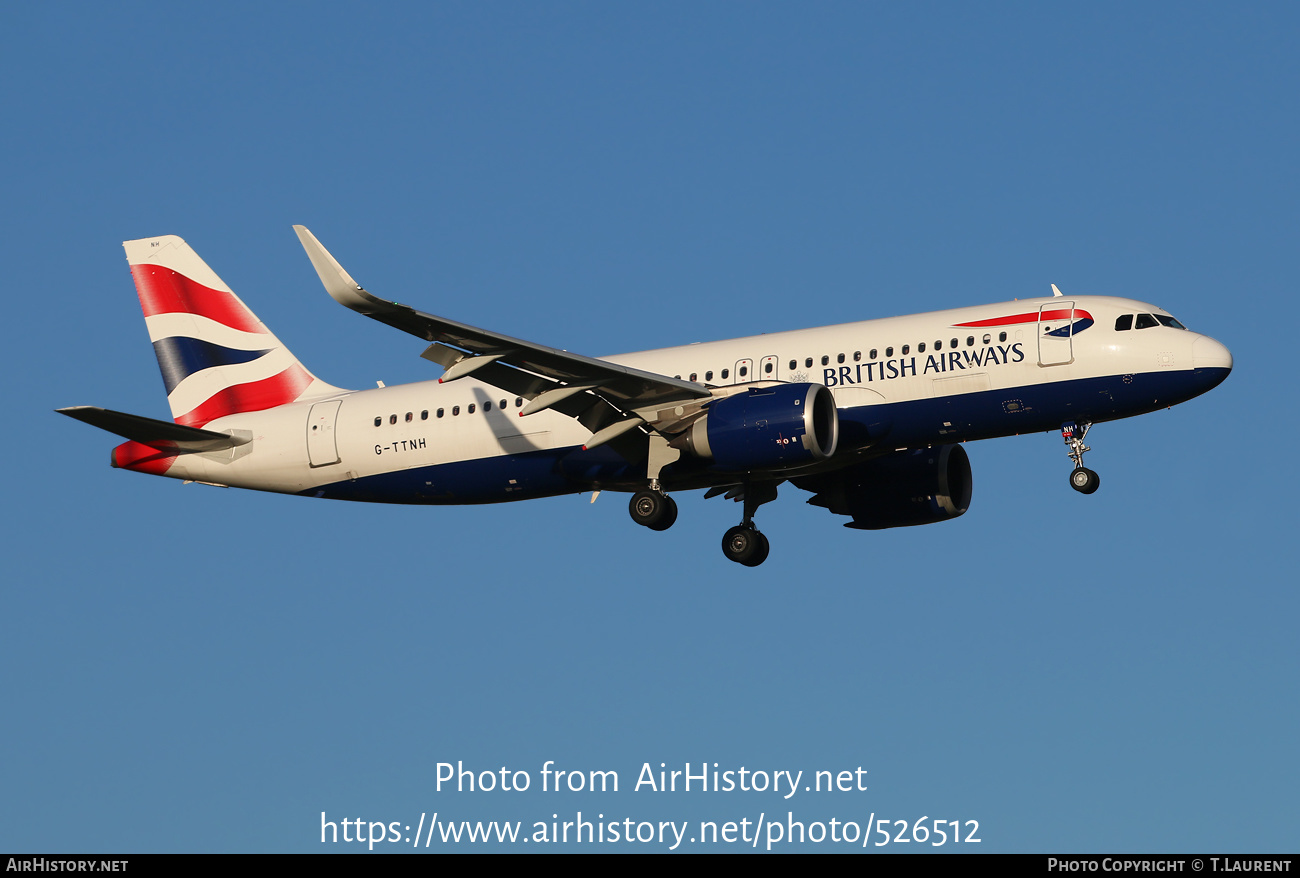 Aircraft Photo of G-TTNH | Airbus A320-251N | British Airways | AirHistory.net #526512