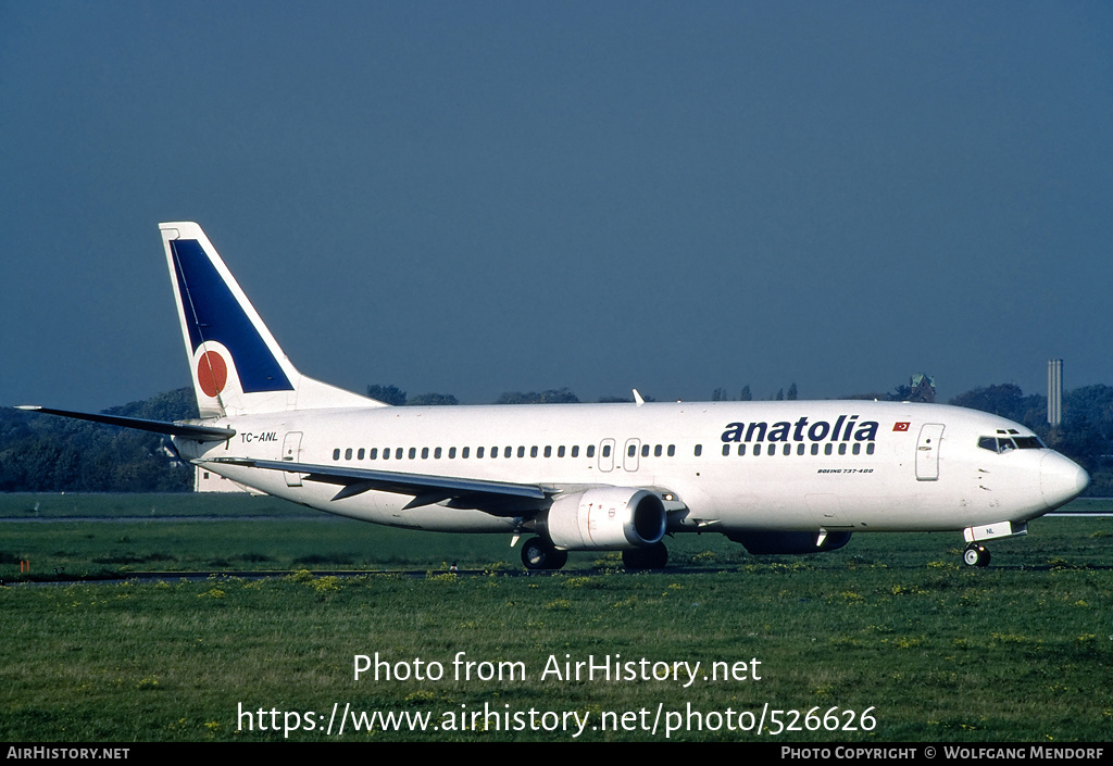 Aircraft Photo of TC-ANL | Boeing 737-4Q8 | Air Anatolia | AirHistory.net #526626