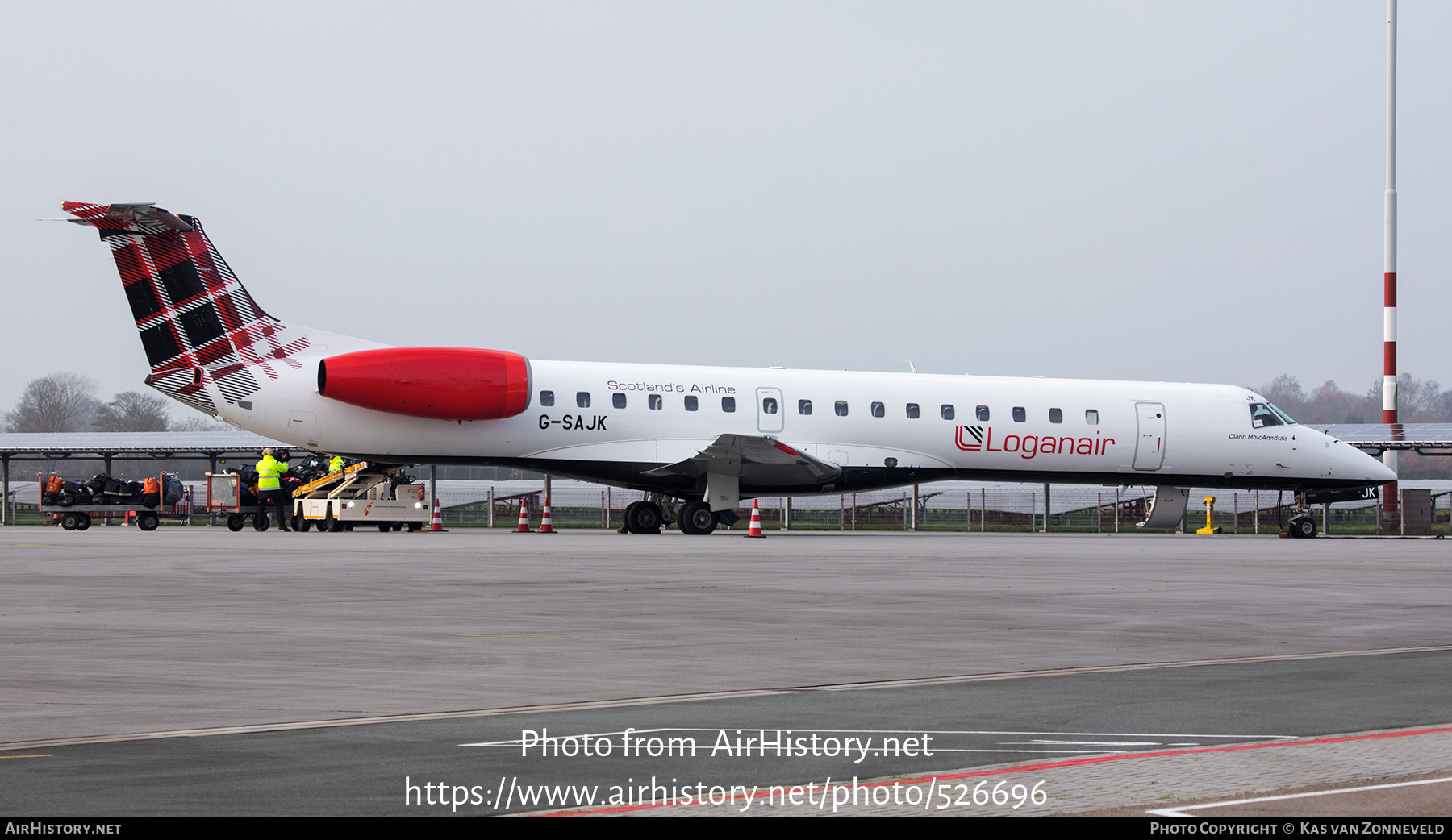 Aircraft Photo of G-SAJK | Embraer ERJ-145EP (EMB-145EP) | Loganair | AirHistory.net #526696