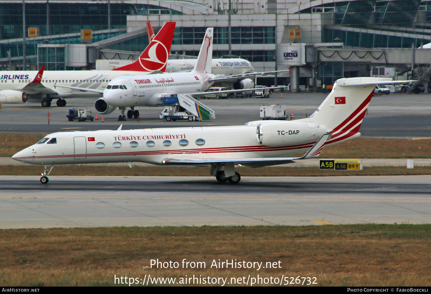 Aircraft Photo of TC-DAP | Gulfstream Aerospace G-V-SP Gulfstream G550 | Turkey Government | AirHistory.net #526732