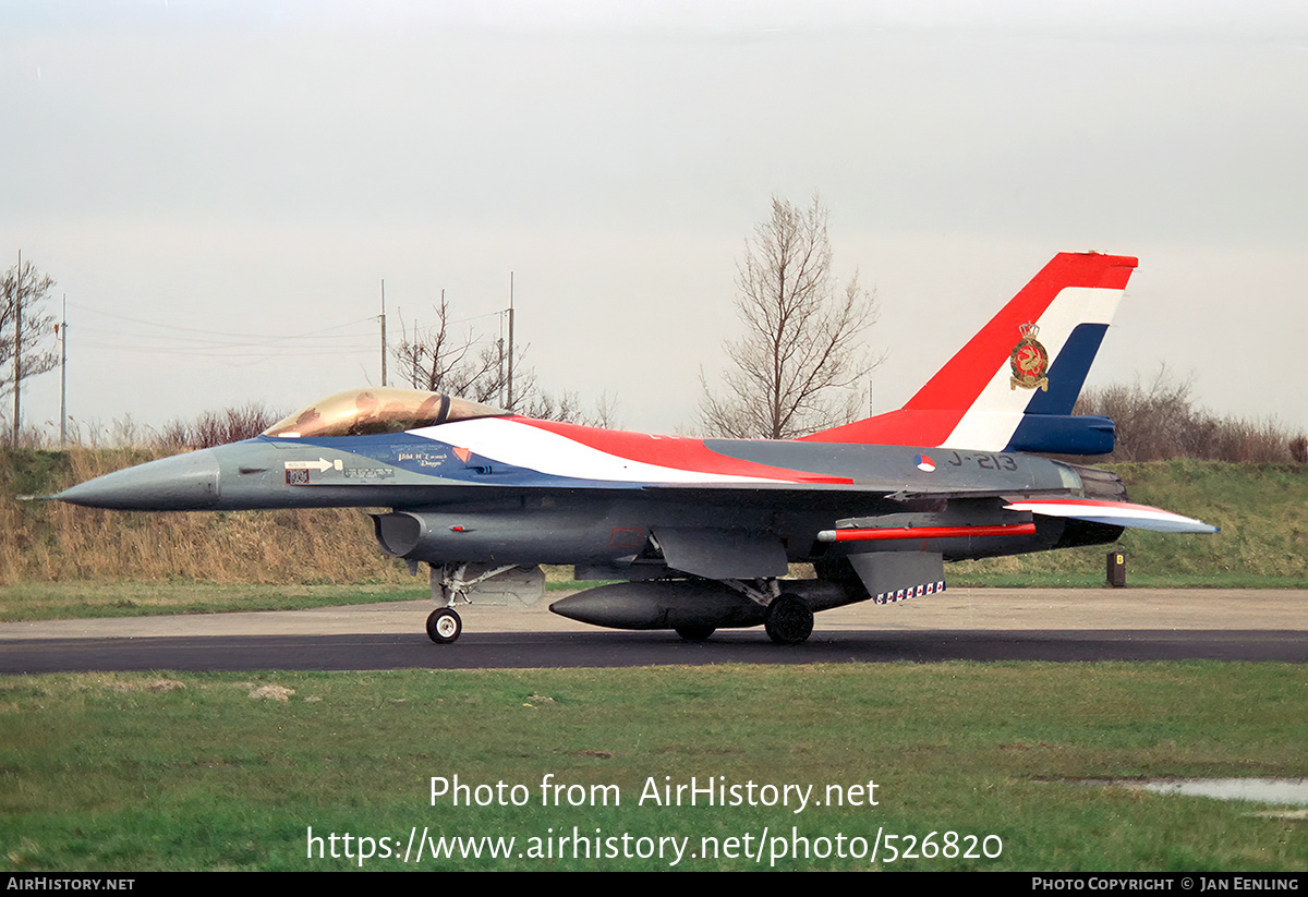 Aircraft Photo of J-213 | General Dynamics F-16A Fighting Falcon | Netherlands - Air Force | AirHistory.net #526820