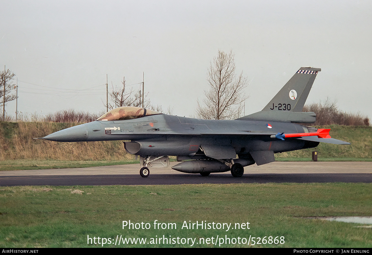 Aircraft Photo of J-230 | General Dynamics F-16A Fighting Falcon | Netherlands - Air Force | AirHistory.net #526868