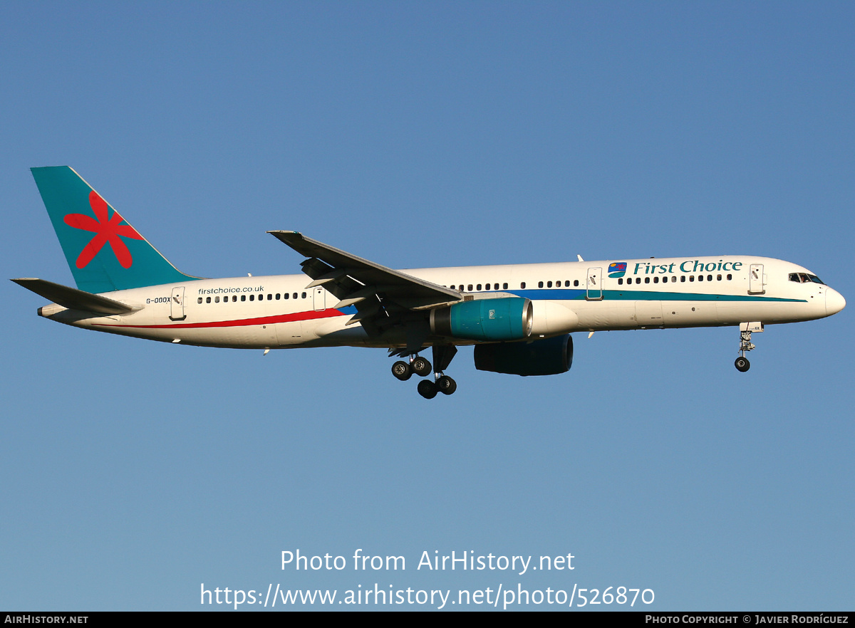 Aircraft Photo of G-OOOX | Boeing 757-2Y0 | First Choice Airways | AirHistory.net #526870