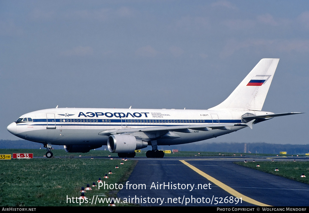 Aircraft Photo of F-OGYT | Airbus A310-324 | Aeroflot - Russian International Airlines | AirHistory.net #526891