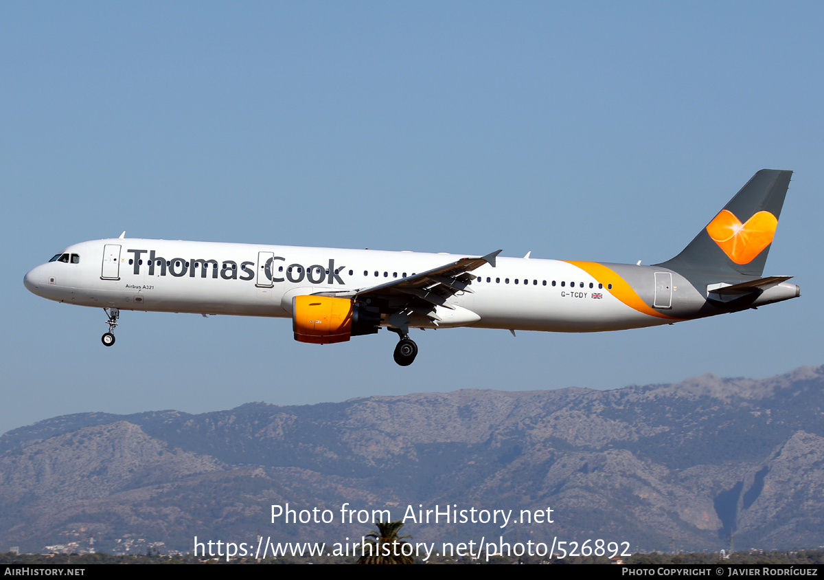 Aircraft Photo of G-TCDY | Airbus A321-211 | Thomas Cook Airlines | AirHistory.net #526892