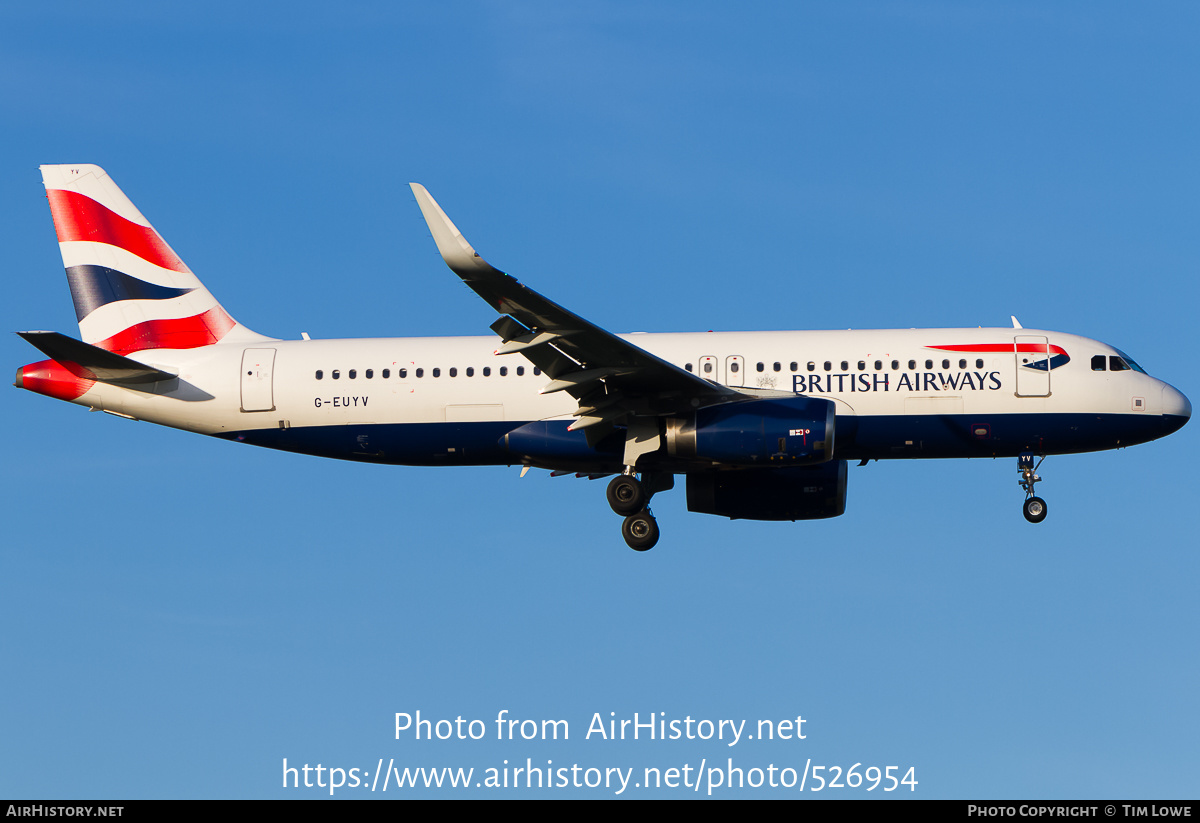 Aircraft Photo of G-EUYV | Airbus A320-232 | British Airways | AirHistory.net #526954