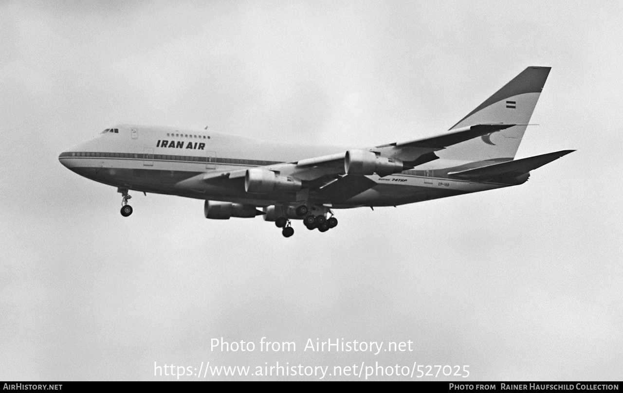 Aircraft Photo of EP-IAB | Boeing 747SP-86 | Iran Air | AirHistory.net #527025