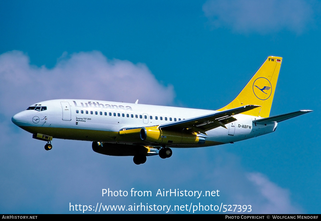 Aircraft Photo of D-ABFW | Boeing 737-230/Adv | Lufthansa | AirHistory.net #527393