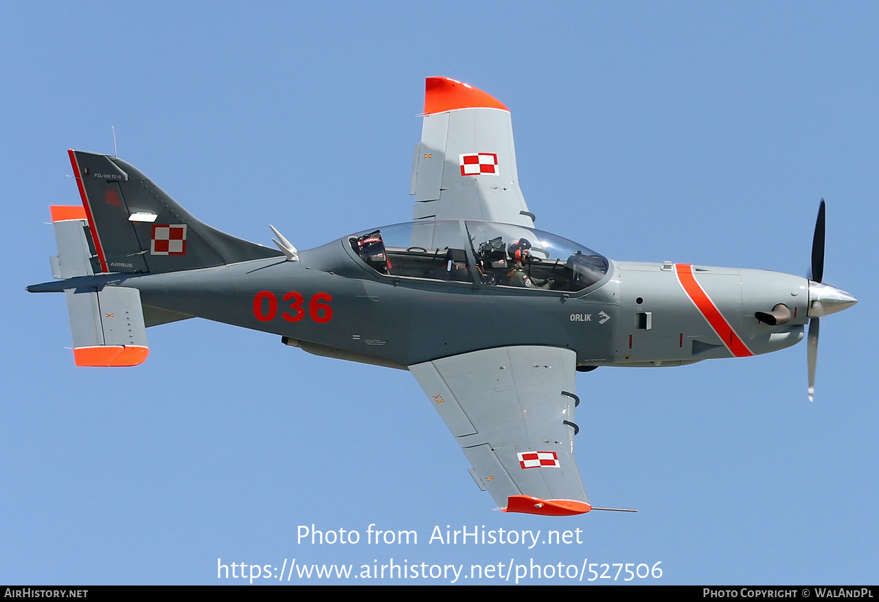 Aircraft Photo of 036 | PZL-Okecie PZL-130TC... Turbo Orlik | Poland - Air Force | AirHistory.net #527506