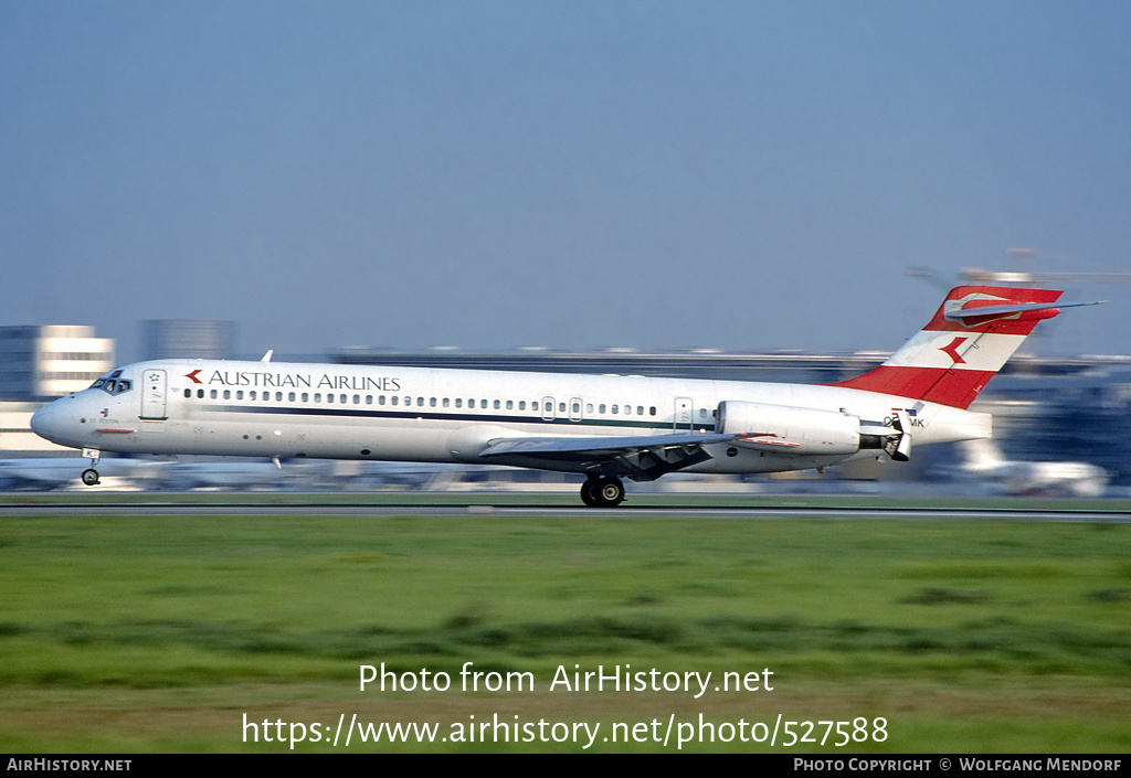 Aircraft Photo of OE-LMK | McDonnell Douglas MD-87 (DC-9-87) | Austrian Airlines | AirHistory.net #527588