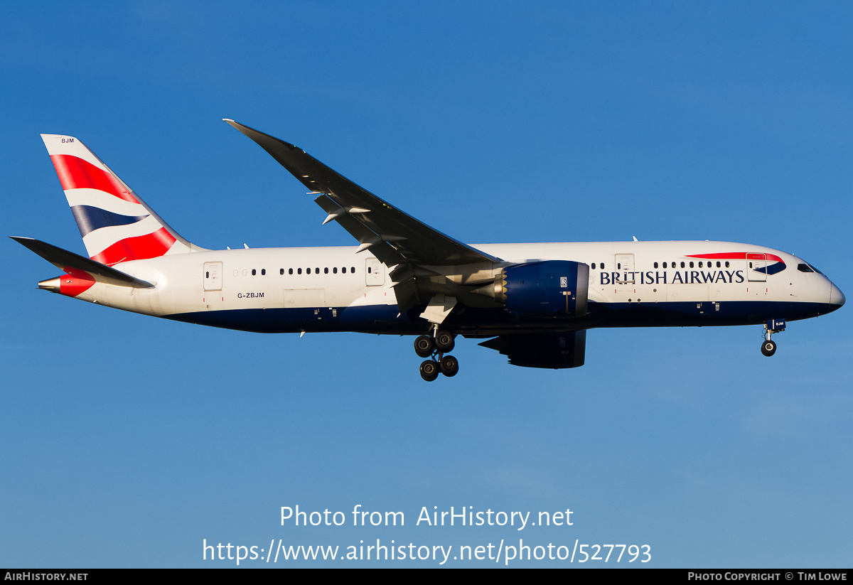 Aircraft Photo of G-ZBJM | Boeing 787-8 Dreamliner | British Airways | AirHistory.net #527793