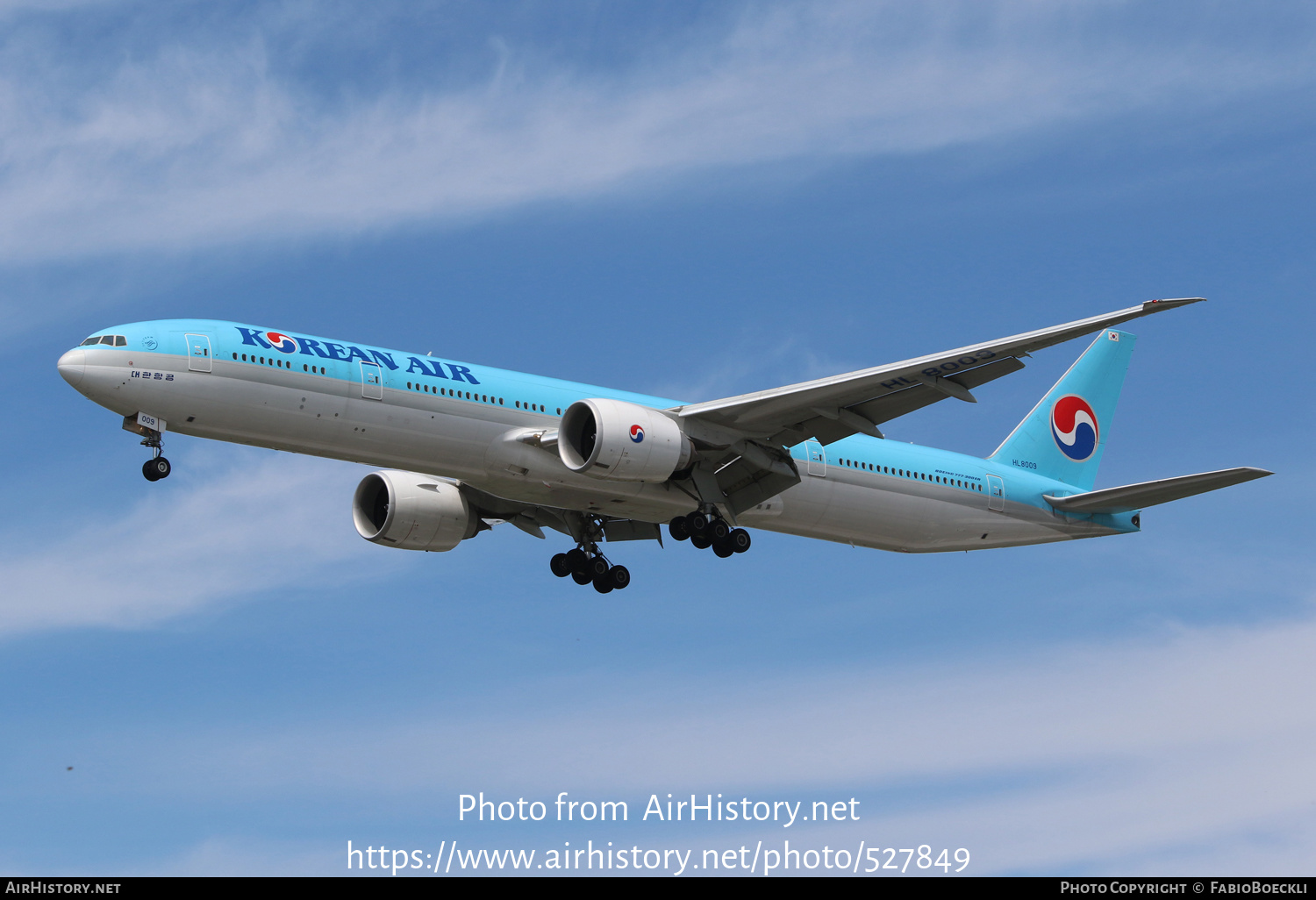 Aircraft Photo of HL8009 | Boeing 777-3B5/ER | Korean Air | AirHistory.net #527849