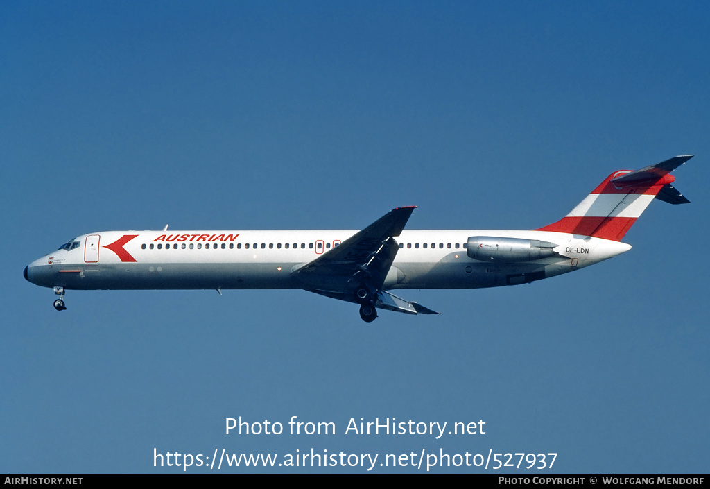 Aircraft Photo of OE-LDN | McDonnell Douglas DC-9-51 | Austrian Airlines | AirHistory.net #527937