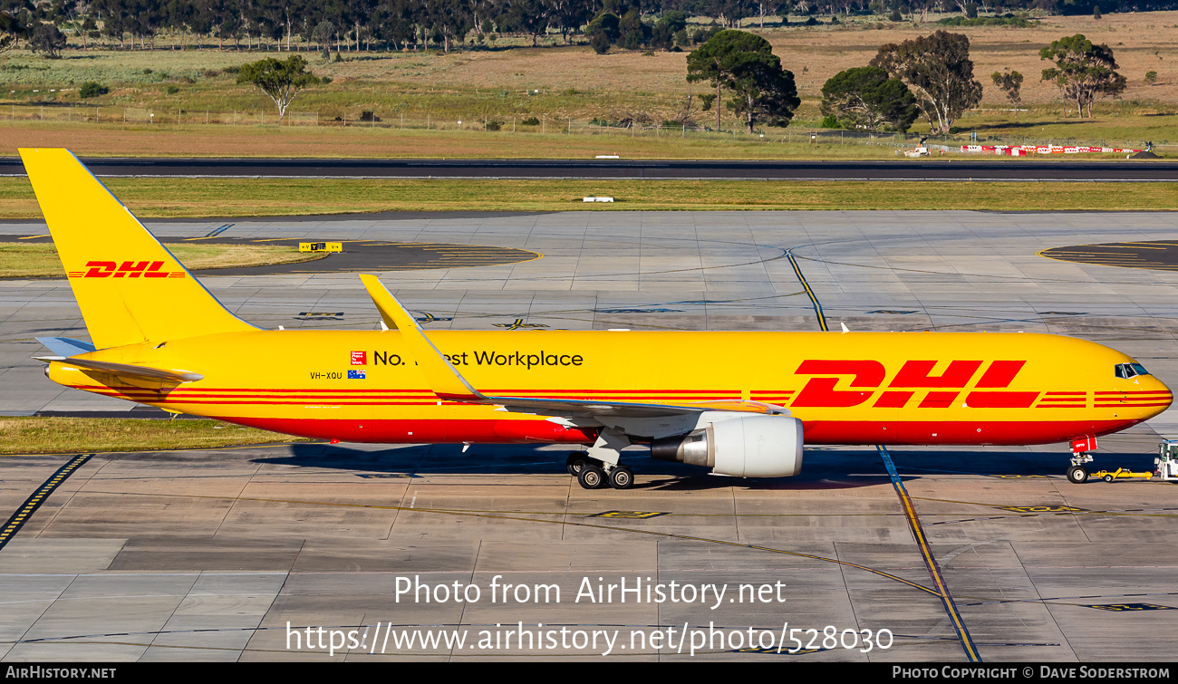 Aircraft Photo of VH-XQU | Boeing 767-3JHF | DHL International | AirHistory.net #528030