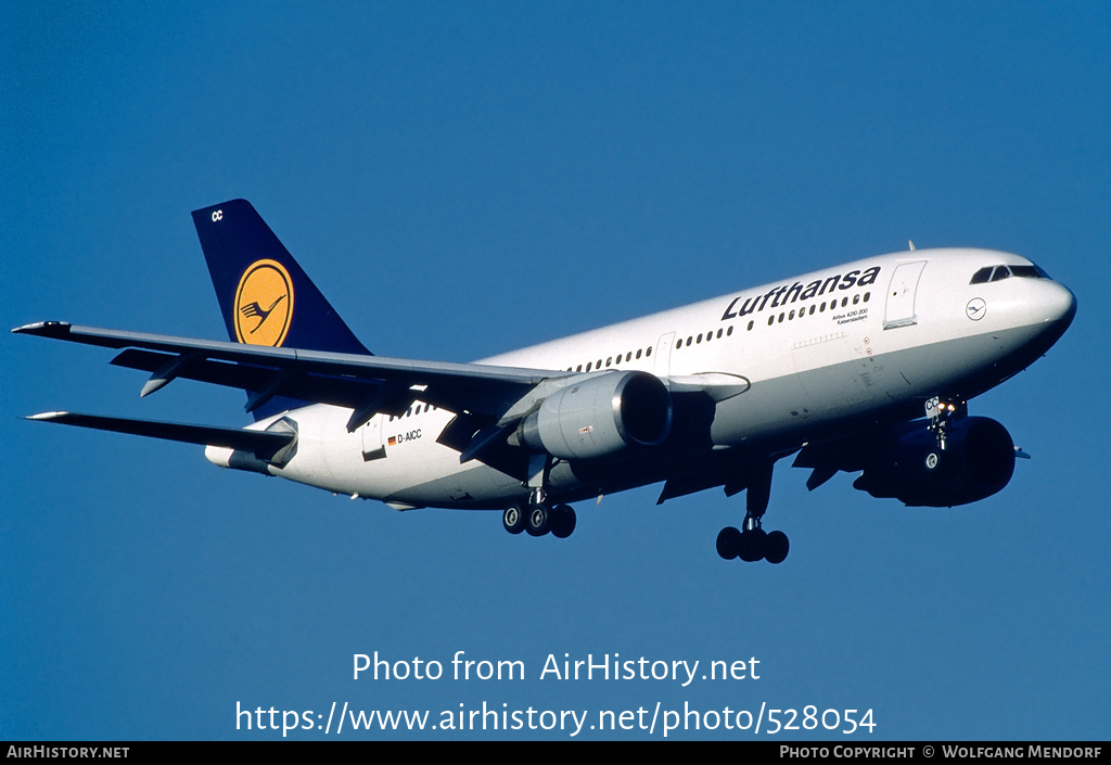 Aircraft Photo of D-AICC | Airbus A310-203 | Lufthansa | AirHistory.net #528054