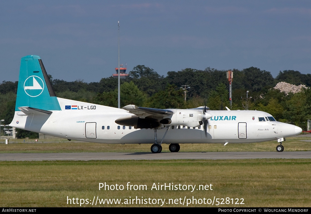 Aircraft Photo of LX-LGD | Fokker 50 | Luxair | AirHistory.net #528122