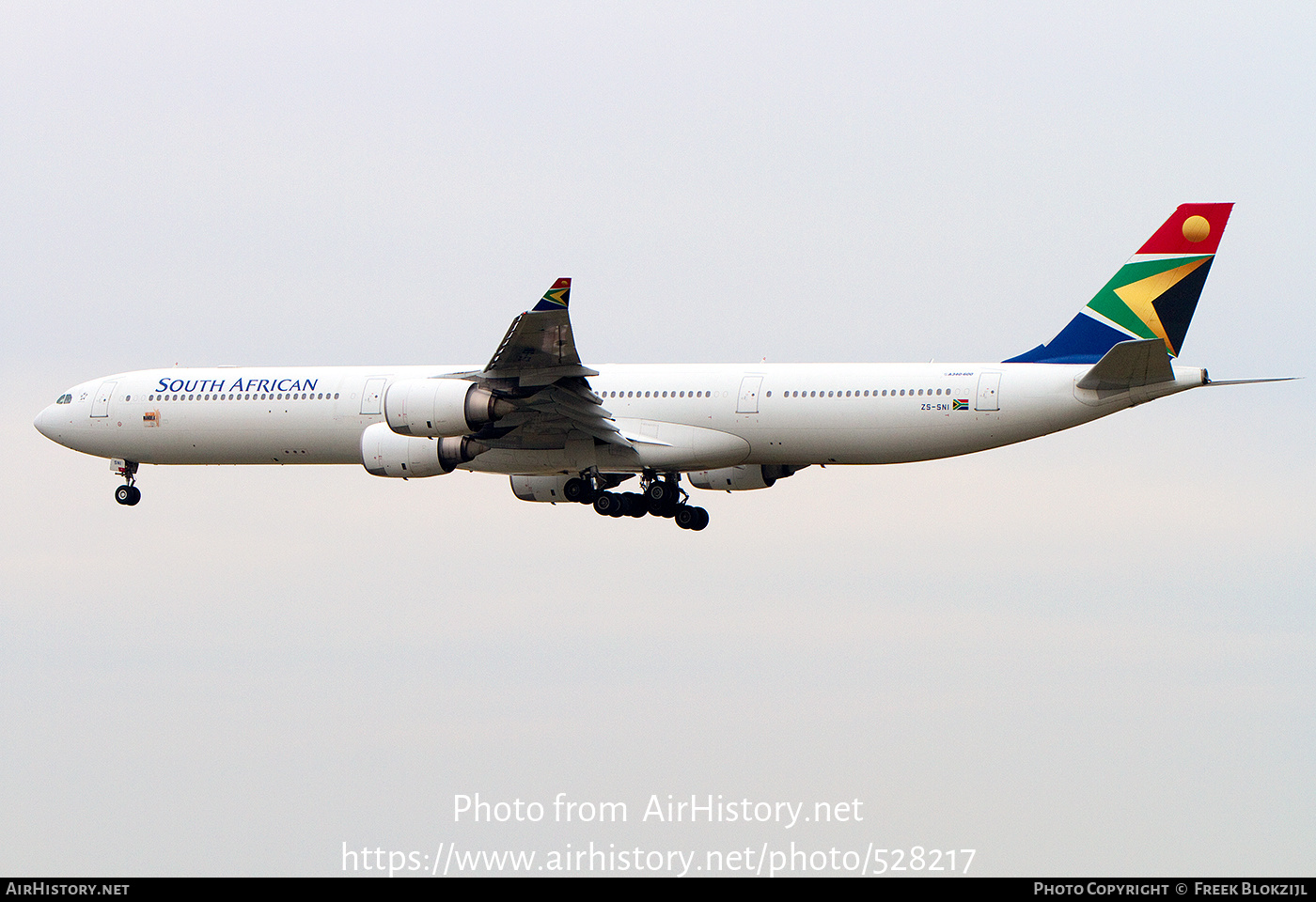 Aircraft Photo of ZS-SNI | Airbus A340-642 | South African Airways | AirHistory.net #528217