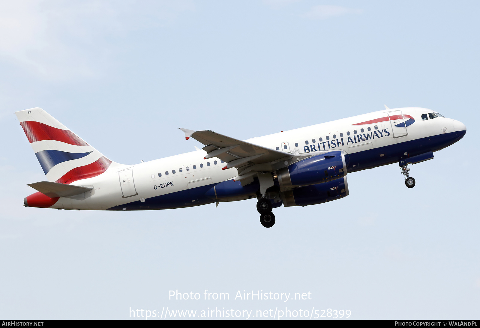 Aircraft Photo of G-EUPK | Airbus A319-131 | British Airways | AirHistory.net #528399