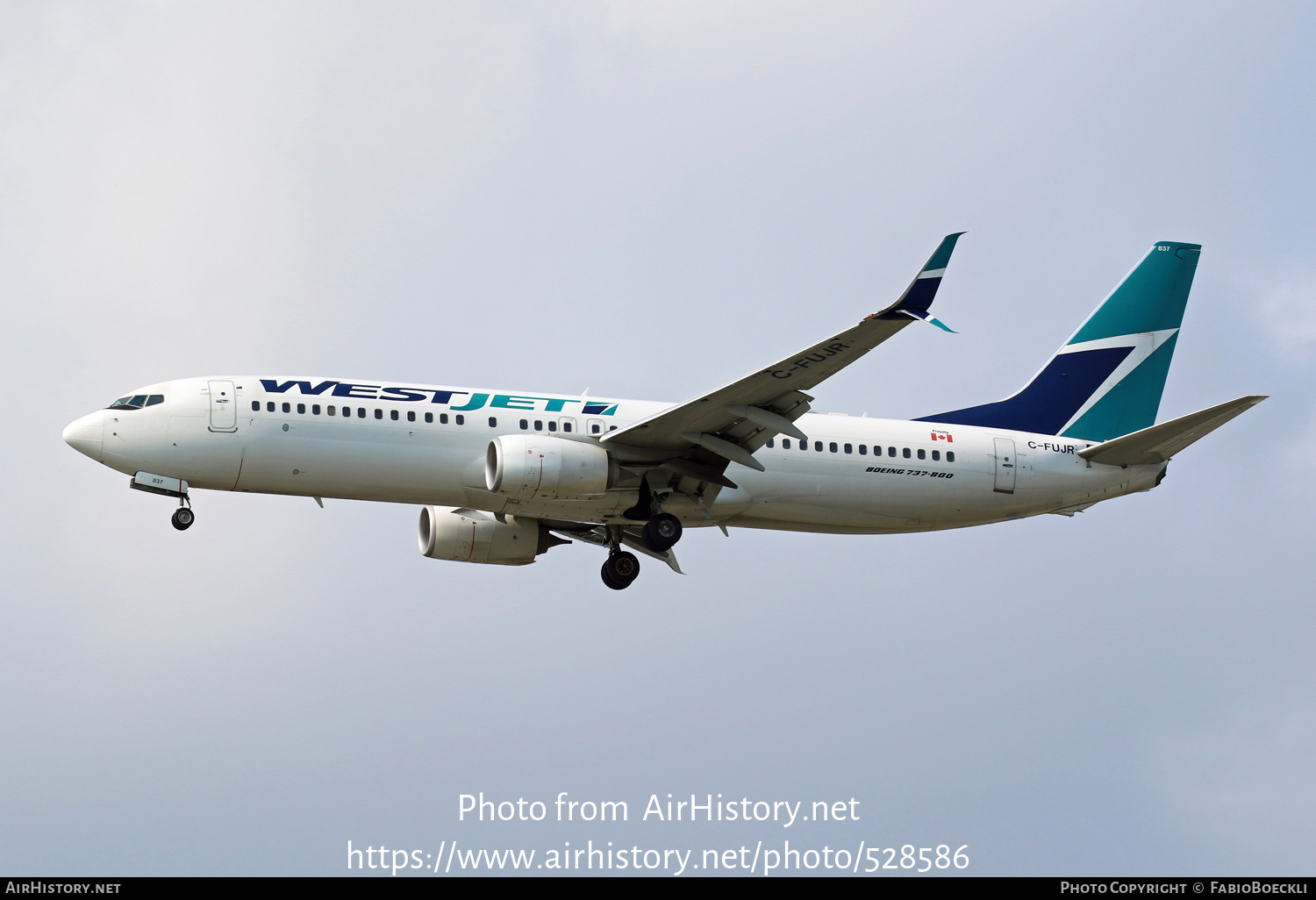 Aircraft Photo of C-FUJR | Boeing 737-8CT | WestJet | AirHistory.net #528586