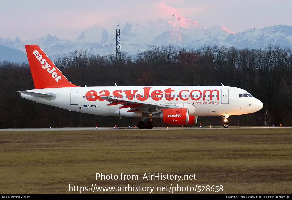 Aircraft Photo of G-EZAN | Airbus A319-111 | EasyJet | AirHistory.net #528658