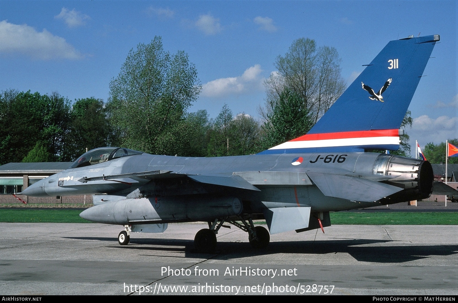 Aircraft Photo of J-616 | General Dynamics F-16A Fighting Falcon | Netherlands - Air Force | AirHistory.net #528757