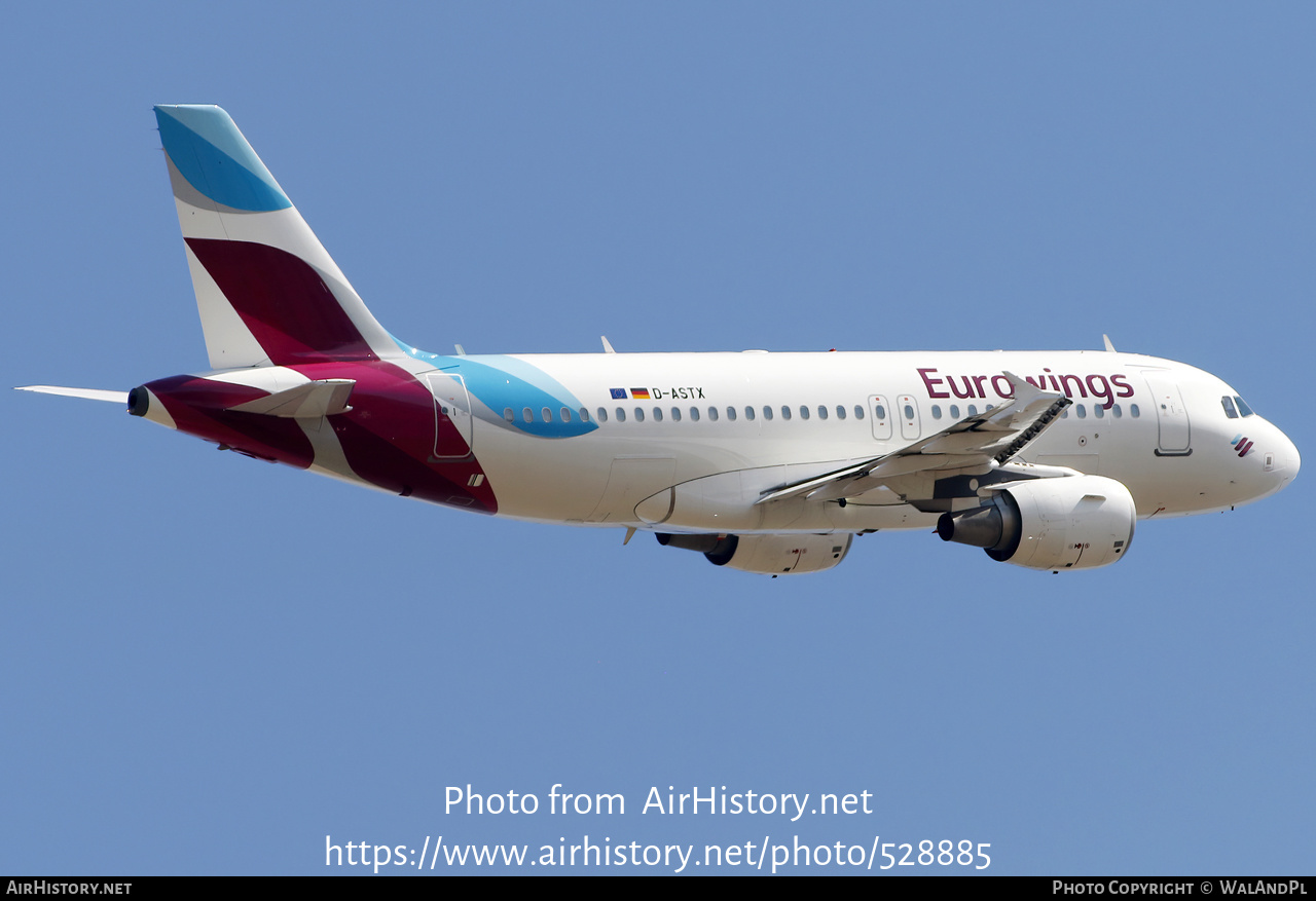 Aircraft Photo of D-ASTX | Airbus A319-112 | Eurowings | AirHistory.net #528885