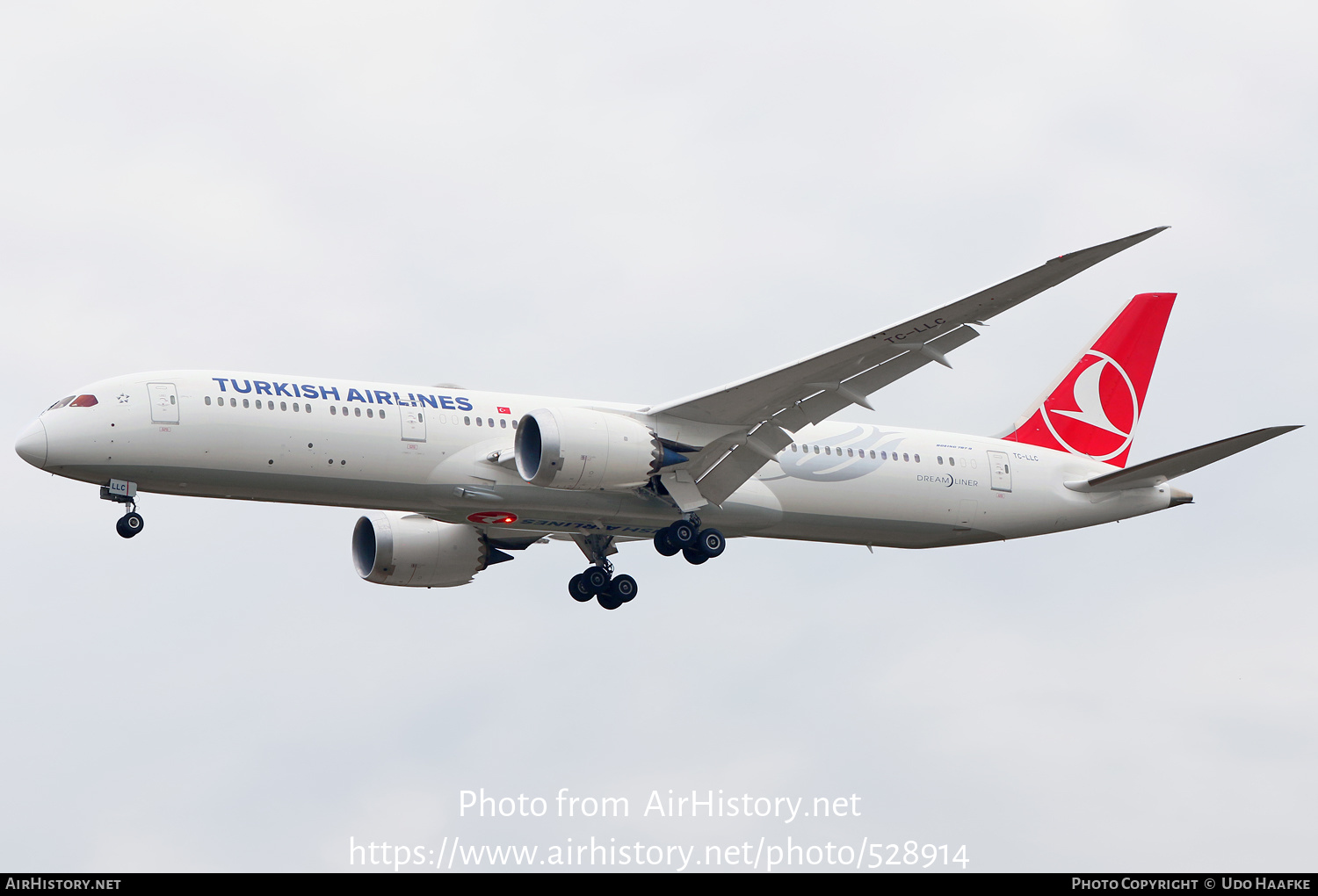 Aircraft Photo of TC-LLC | Boeing 787-9 Dreamliner | Turkish Airlines | AirHistory.net #528914