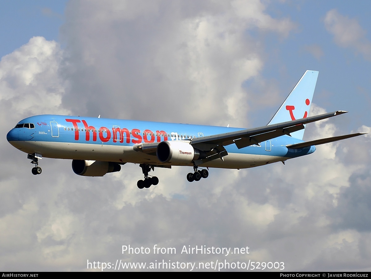 Aircraft Photo of G-OBYF | Boeing 767-304/ER | Thomsonfly | AirHistory.net #529003