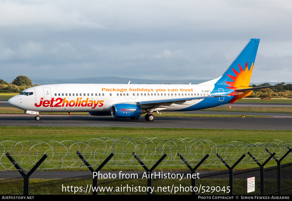 Aircraft Photo of G-GDFJ | Boeing 737-804 | Jet2 Holidays | AirHistory.net #529045