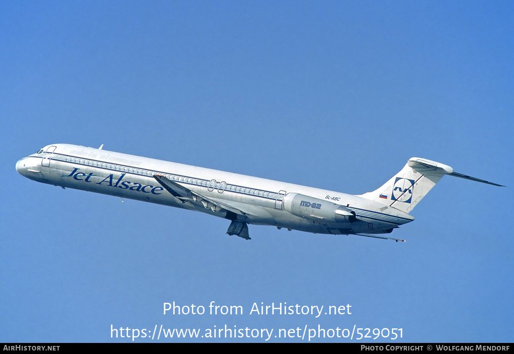 Aircraft Photo of SL-ABC | McDonnell Douglas MD-82 (DC-9-82) | Jet Alsace | AirHistory.net #529051