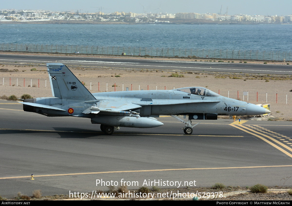 Aircraft Photo of C.15-89 | McDonnell Douglas F/A-18A+ Hornet | Spain - Air Force | AirHistory.net #529378