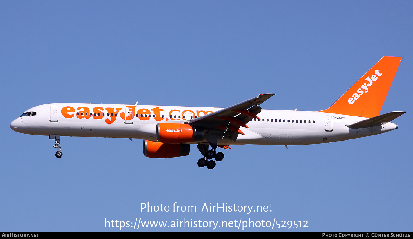 Aircraft Photo of G-ZAPX | Boeing 757-256 | EasyJet | AirHistory.net #529512