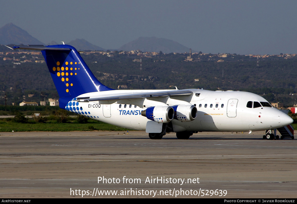 Aircraft Photo of EI-COQ | British Aerospace Avro 146-RJ70 | Transwede Airways | AirHistory.net #529639