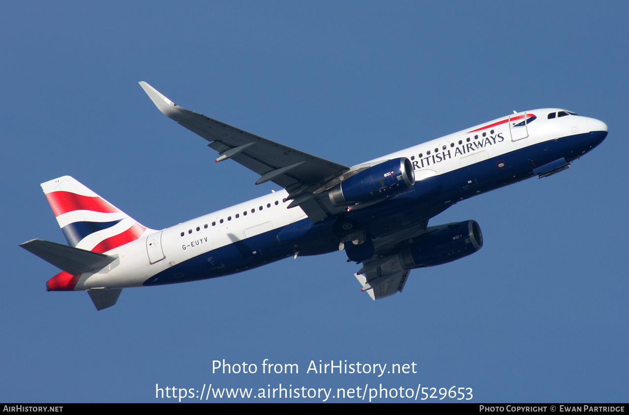 Aircraft Photo of G-EUYV | Airbus A320-232 | British Airways | AirHistory.net #529653