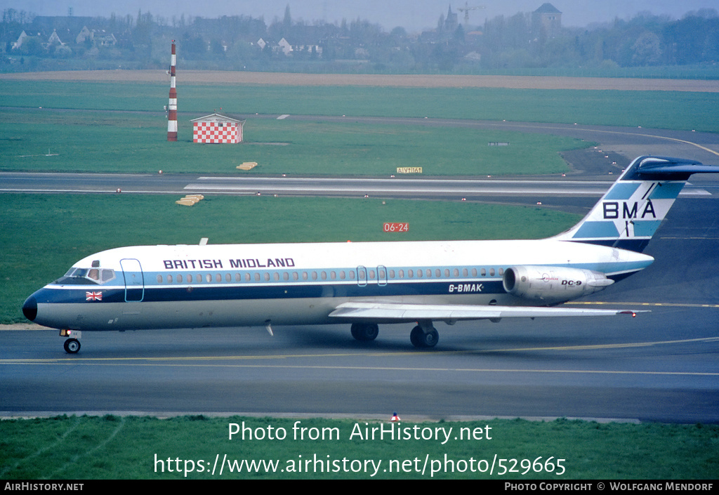 Aircraft Photo of G-BMAK | McDonnell Douglas DC-9-32 | British Midland Airways - BMA | AirHistory.net #529665