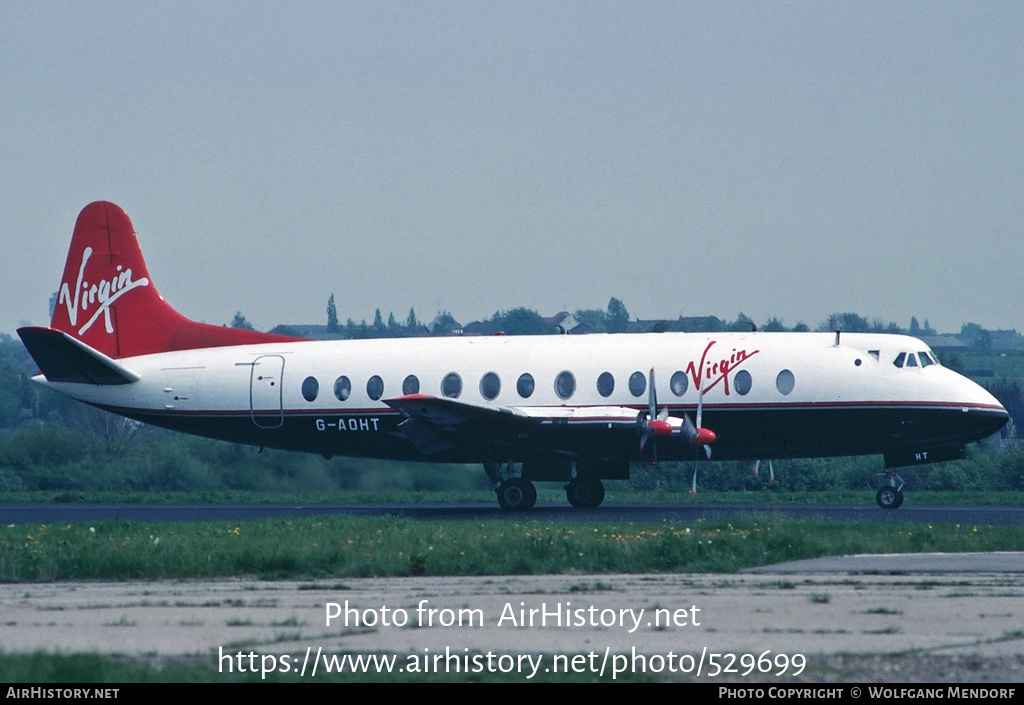 Aircraft Photo of G-AOHT | Vickers 802 Viscount | Virgin Atlantic Airways | AirHistory.net #529699