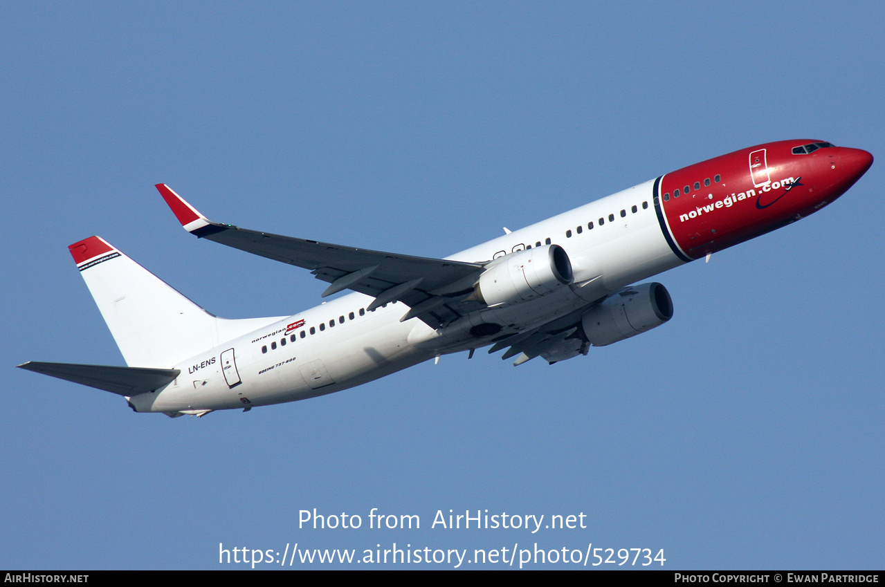 Aircraft Photo of LN-ENS | Boeing 737-800 | Norwegian | AirHistory.net #529734