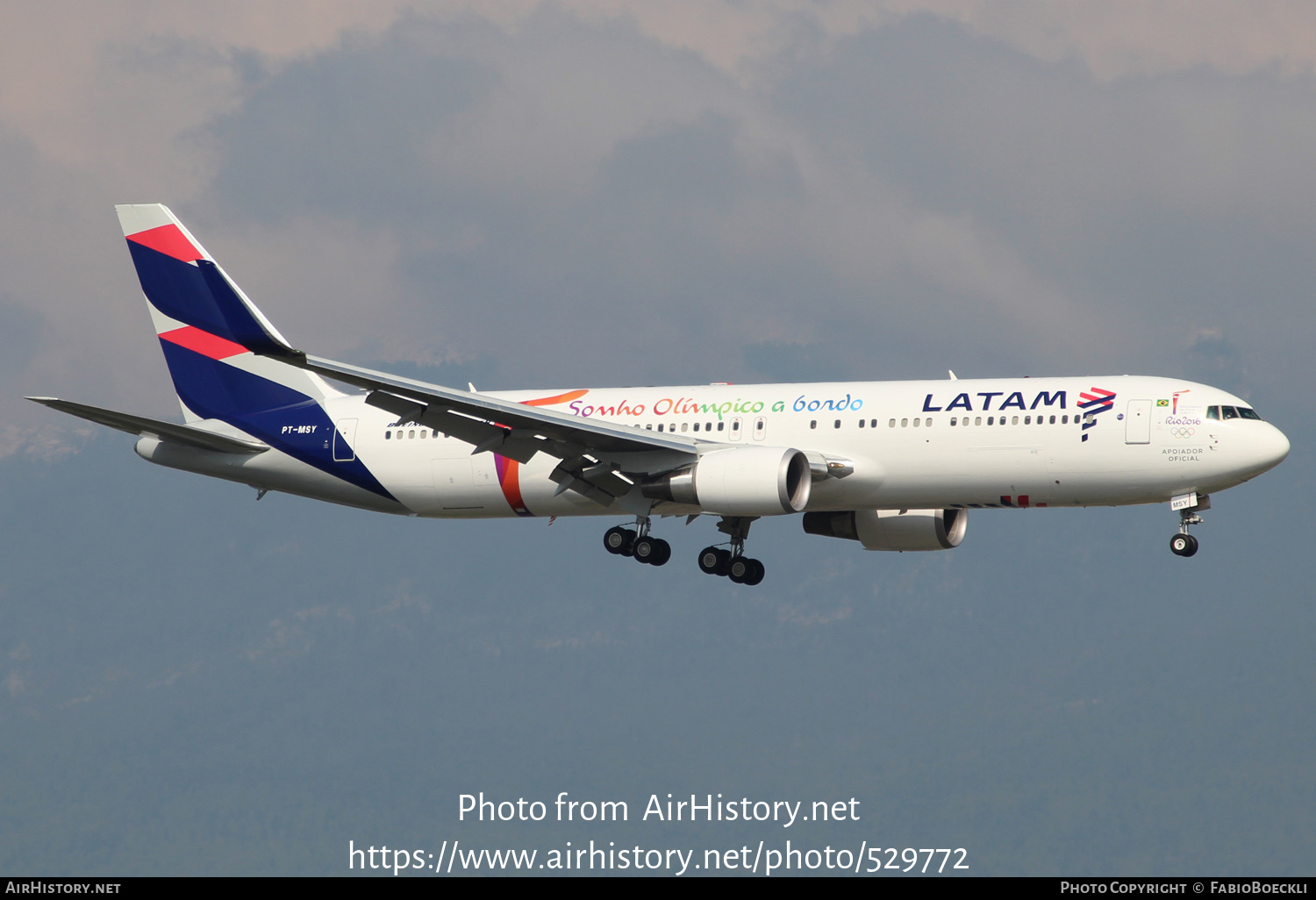 Aircraft Photo of PT-MSY | Boeing 767-316/ER | LATAM Airlines | AirHistory.net #529772